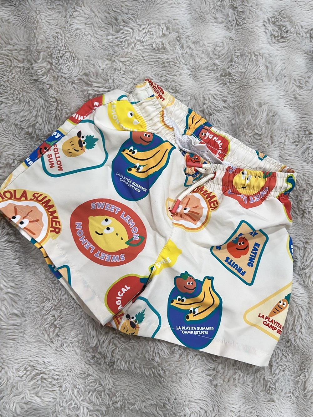 Zara Fruit-Graphic Kids Shorts